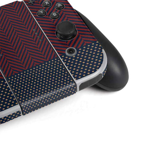 Blocked Polka Dot Chevron Nintendo Switch OLED (2021) Skin
